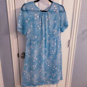 Blue Floral Vintage Style Dress